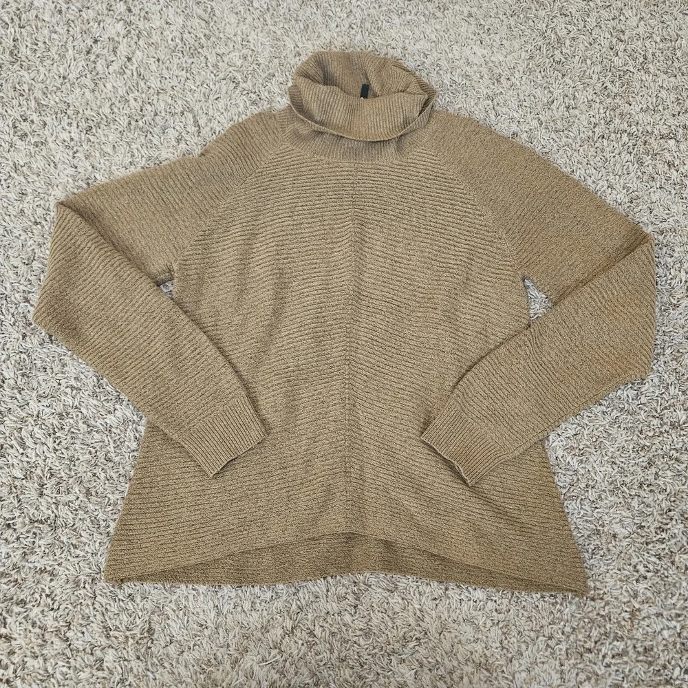 KUHL‎ Women's Solace Ribbed Knit Cowl Neck Sweater Brown Size Small Wool Blend